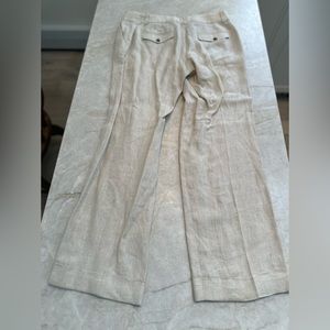 Lined Linen Cafe Trouser by J Crew (Size 10)